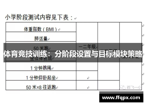 体育竞技训练：分阶段设置与目标模块策略